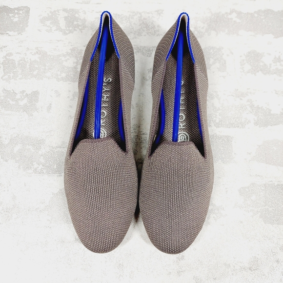 New Rothy's The Loafer Mocha Knit Round Toe Slip On Loafers T50